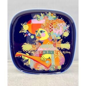 Bjorn Wiinblad Rosenthal Studio-Linie Wall Plate 1001 Nights Lute Player